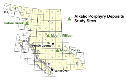 Alkalic Porphyry Deposits Study Sites