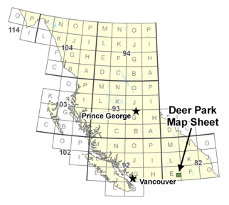 Deer Park Map Sheet location